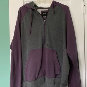 Men’s grey/purple zip up hoodie